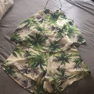 Francesca’s palm print romper (S)